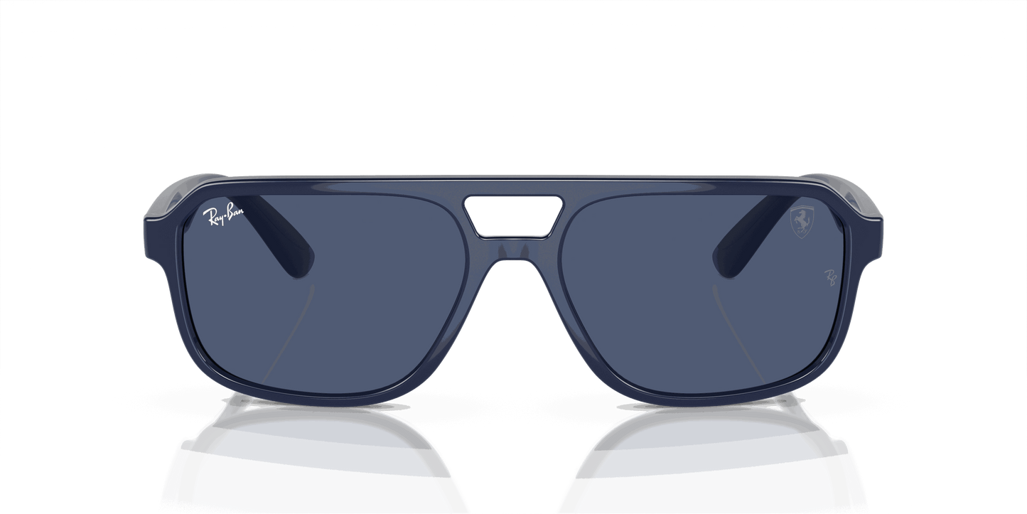 [Dark Blue Lenses, Polished Blue Frame]