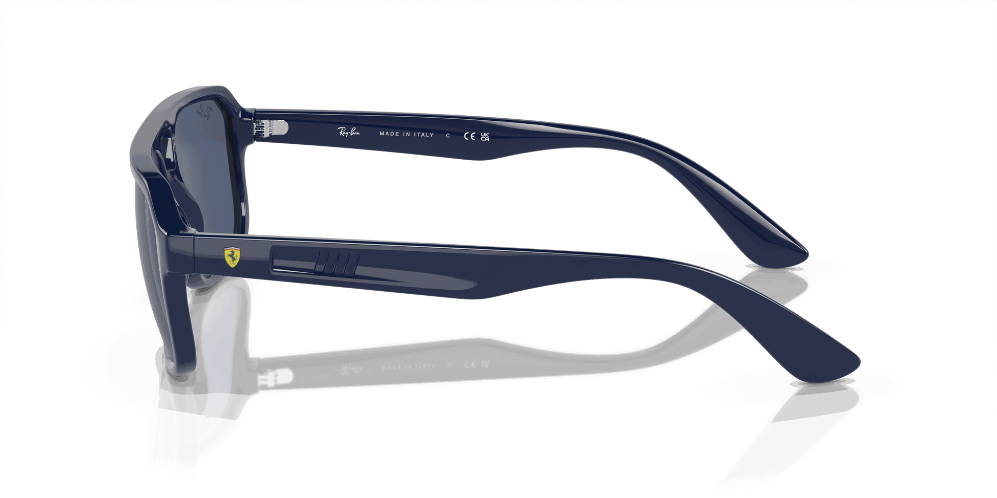 [Dark Blue Lenses, Polished Blue Frame]