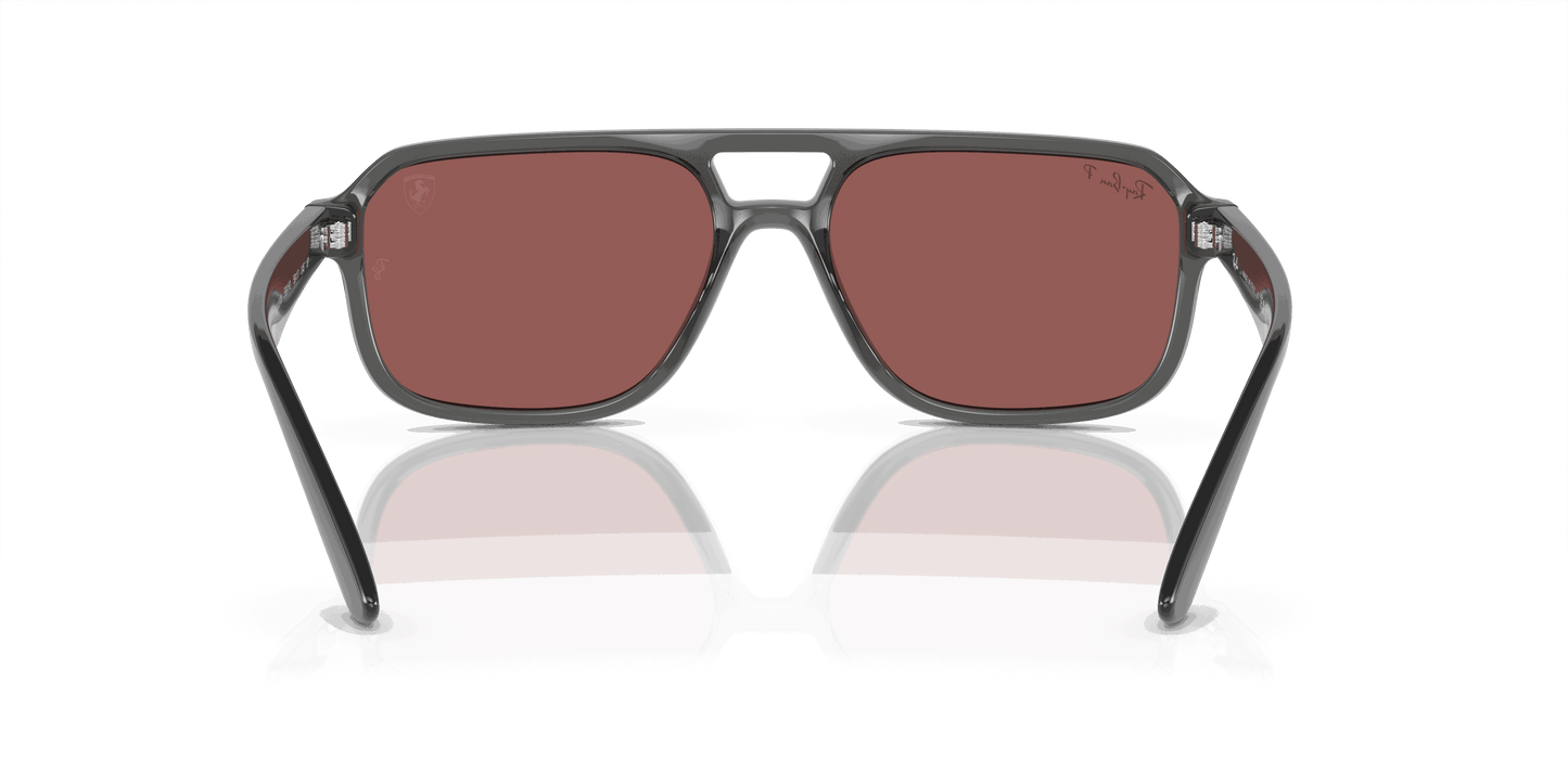 [Purple/Silver Lenses, Polished Transparent Grey Frame]