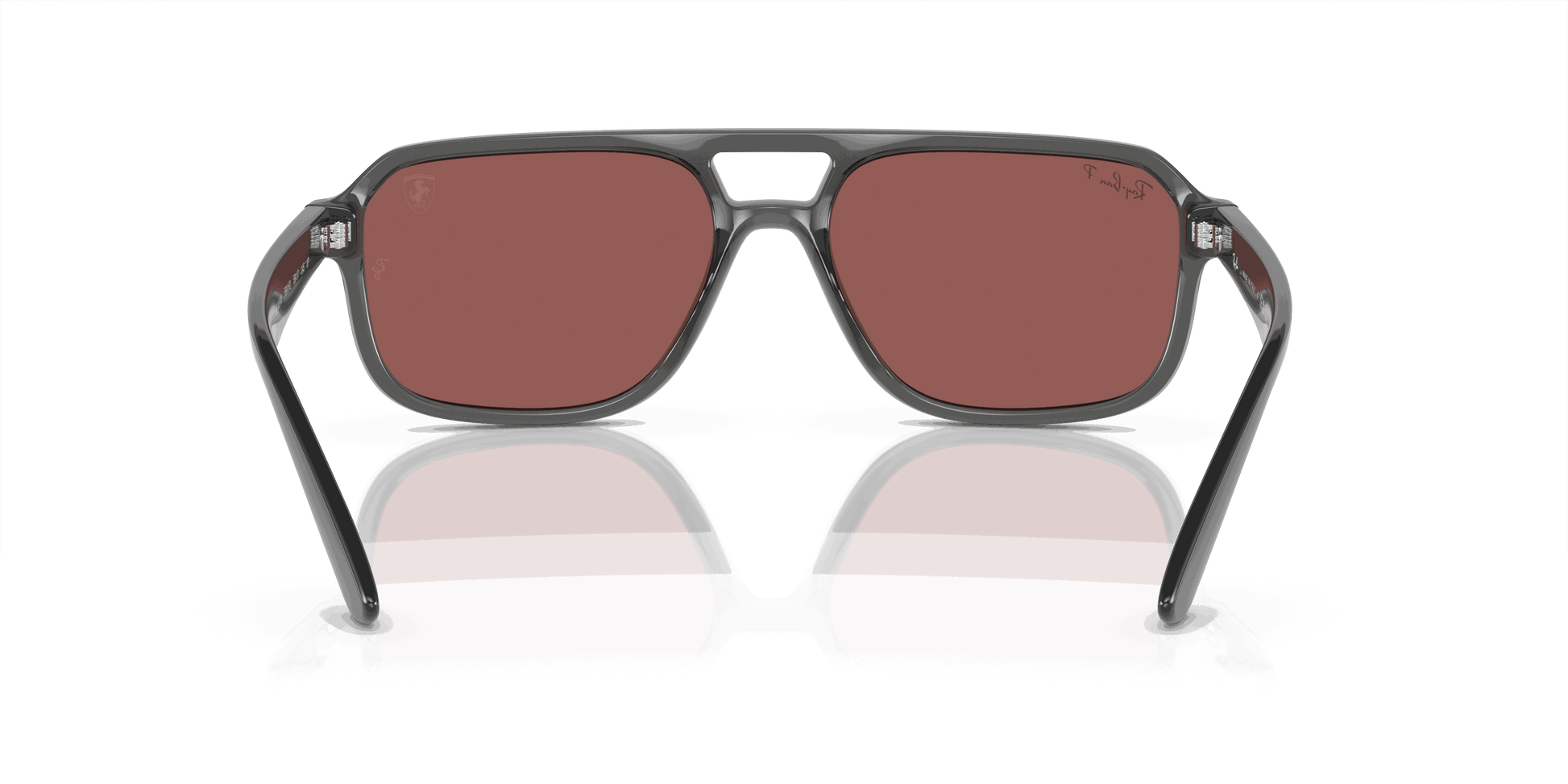 [Purple/Silver Lenses, Polished Transparent Grey Frame]