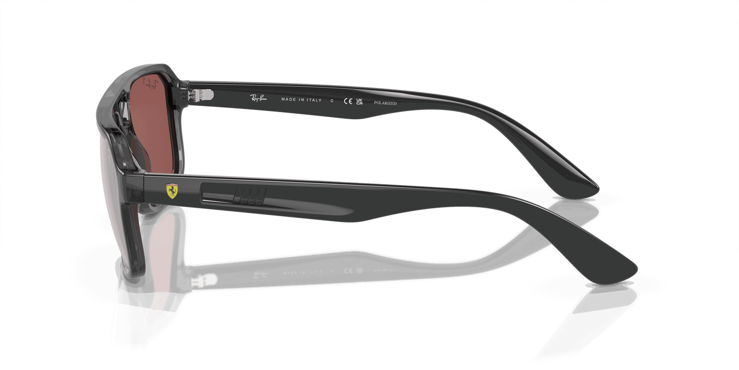 [Purple/Silver Lenses, Polished Transparent Grey Frame]