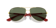 Green Classic Lenses, Polished Arista Gold Frame