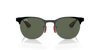 [Dark Green Lenses, Polished Black On Silver Frame]