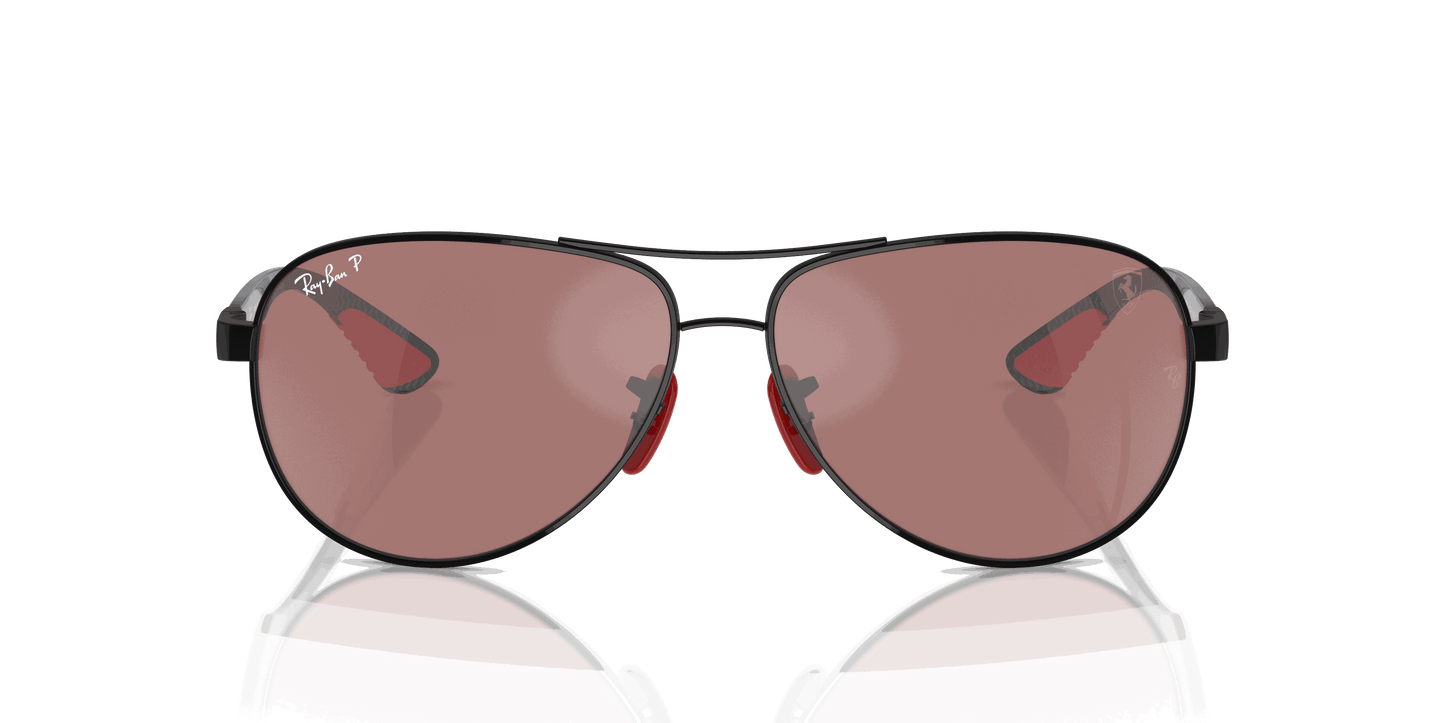 [Purple/Silver Lenses, Polished Black Frame]