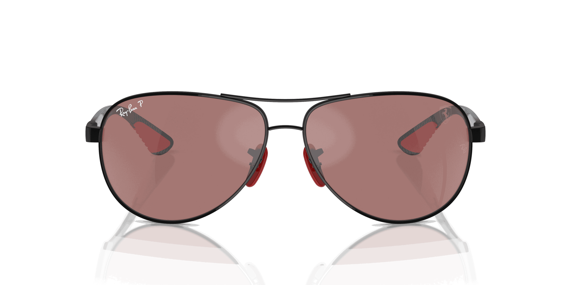 [Purple/Silver Lenses, Polished Black Frame]