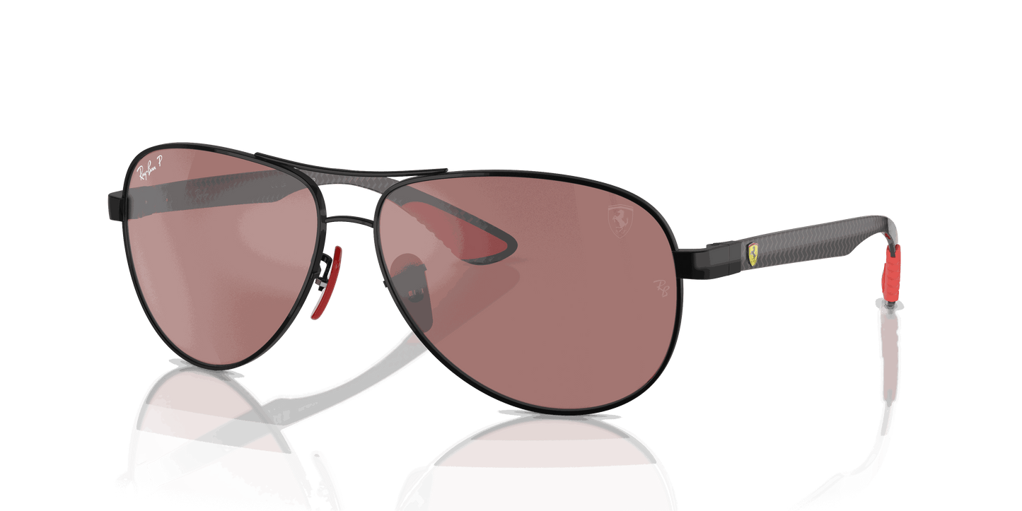 [Purple/Silver Lenses, Polished Black Frame]