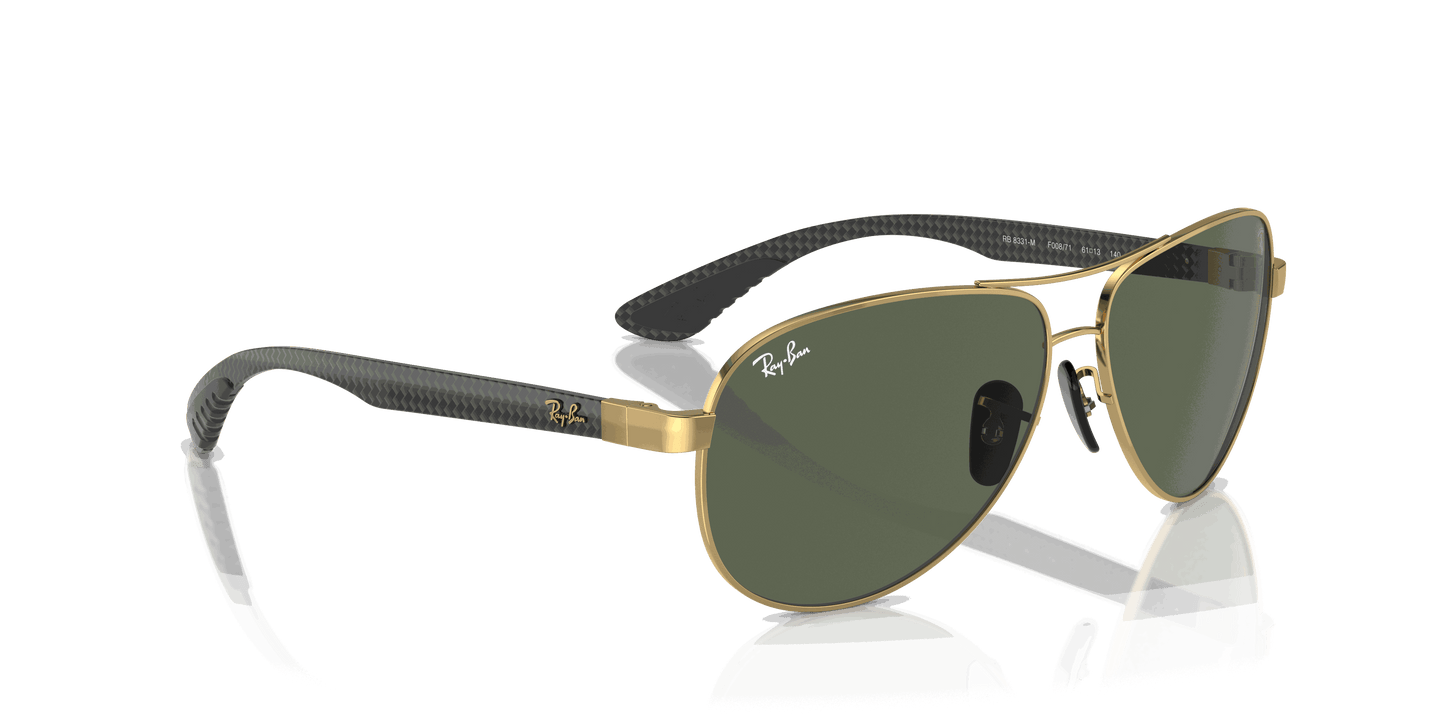 [Dark Green Lenses, Polished Arista Gold Frame]