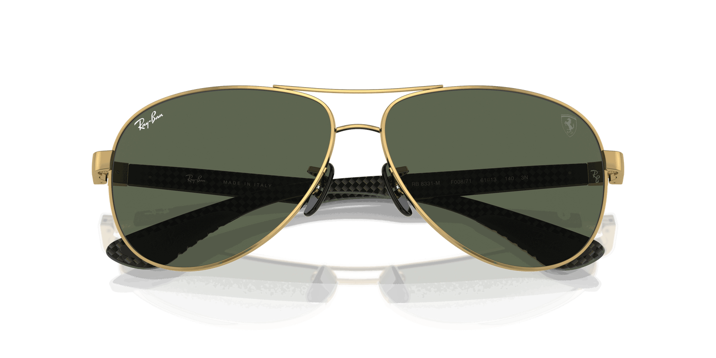 [Dark Green Lenses, Polished Arista Gold Frame]