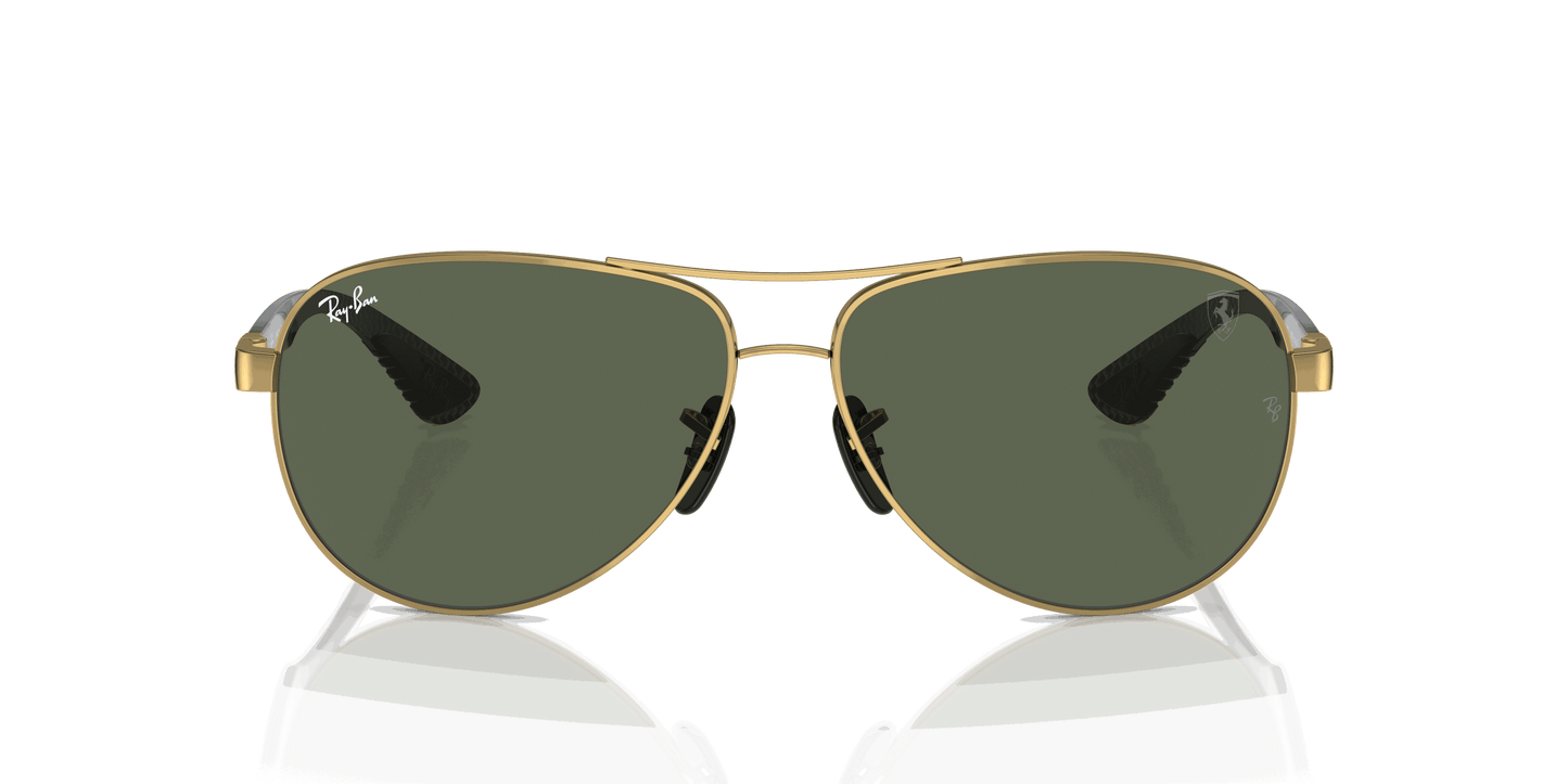 [Dark Green Lenses, Polished Arista Gold Frame]