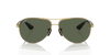 [Dark Green Lenses, Polished Arista Gold Frame]