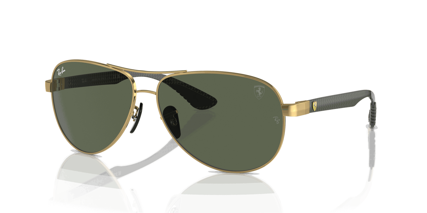 [Dark Green Lenses, Polished Arista Gold Frame]