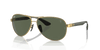 [Dark Green Lenses, Polished Arista Gold Frame]