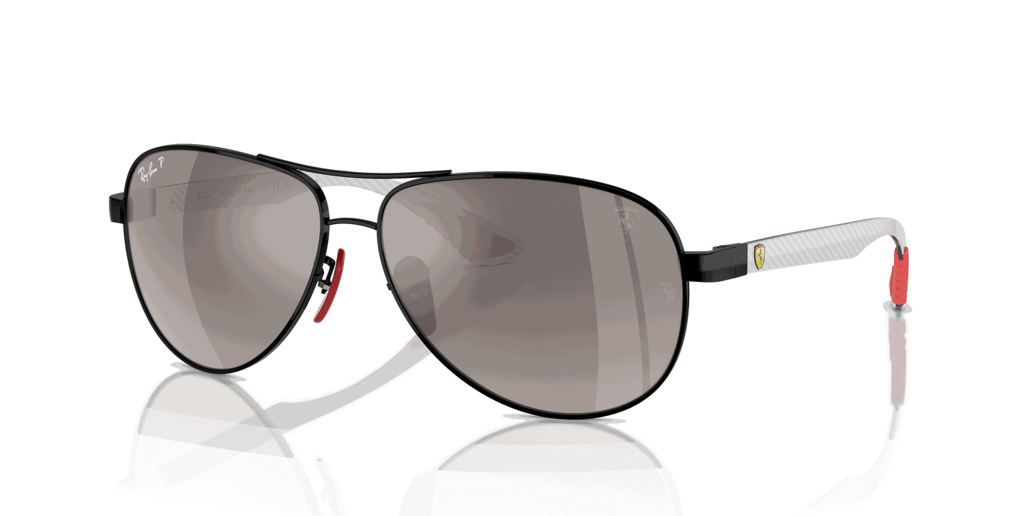 [Grey Lenses, Polished Black Frame]