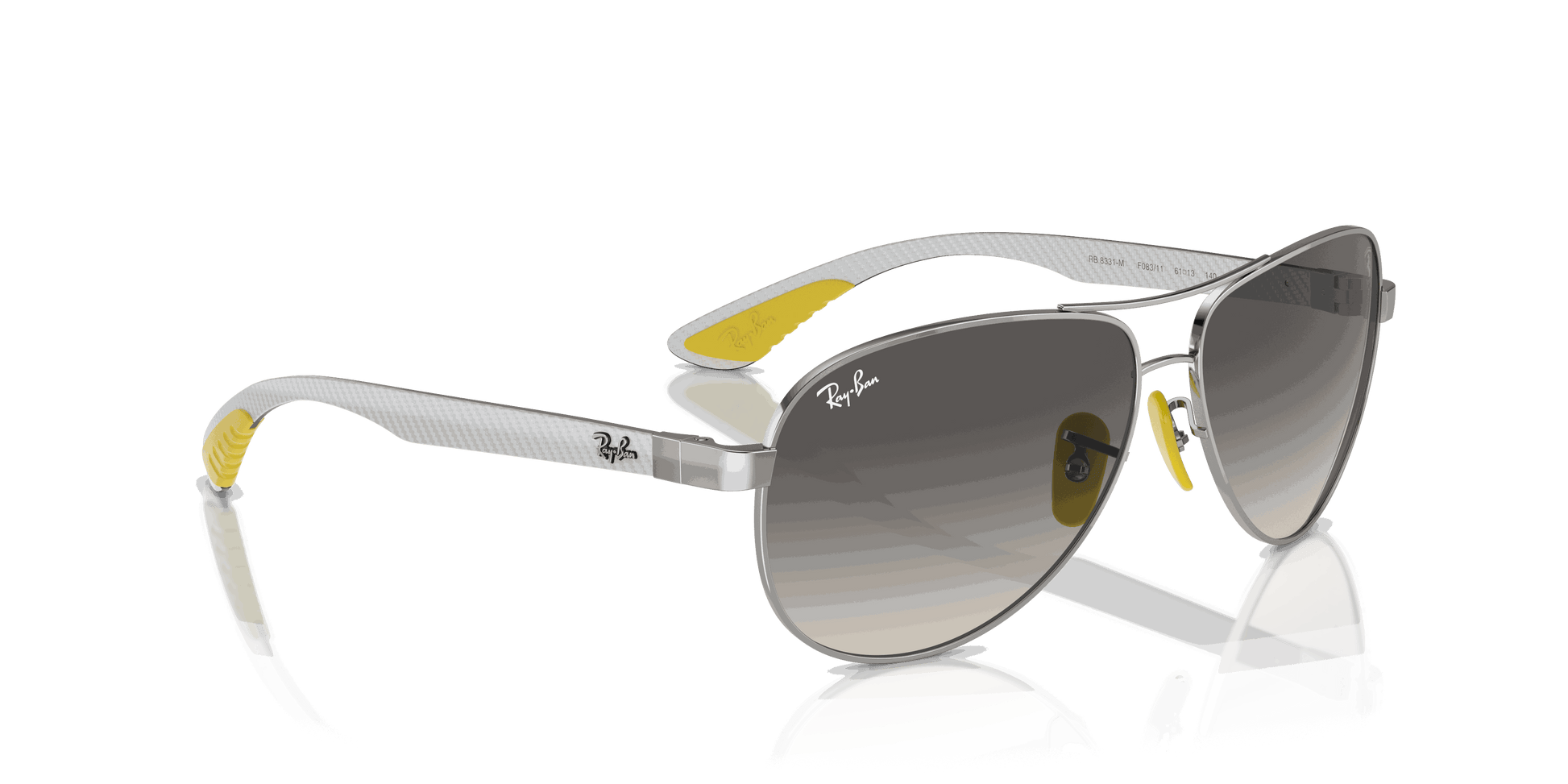 [Grey Lenses, Polished Silver Frame]