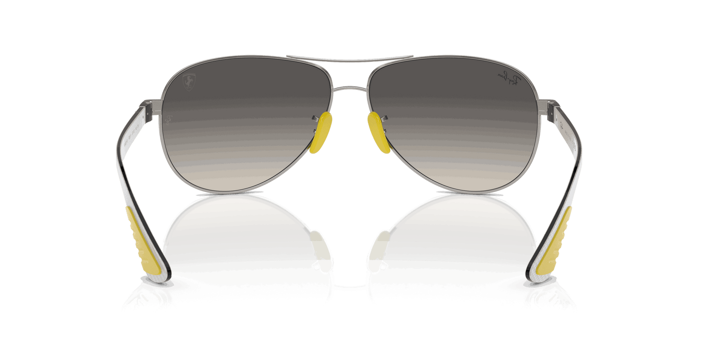 [Grey Lenses, Polished Silver Frame]