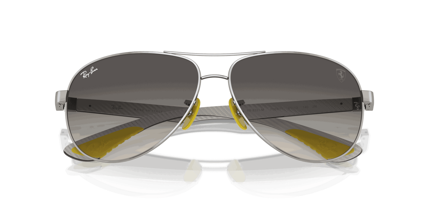 [Grey Lenses, Polished Silver Frame]