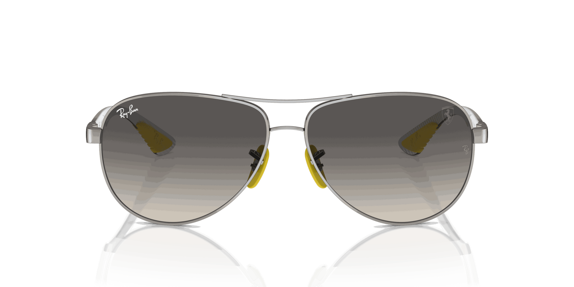 [Grey Lenses, Polished Silver Frame]