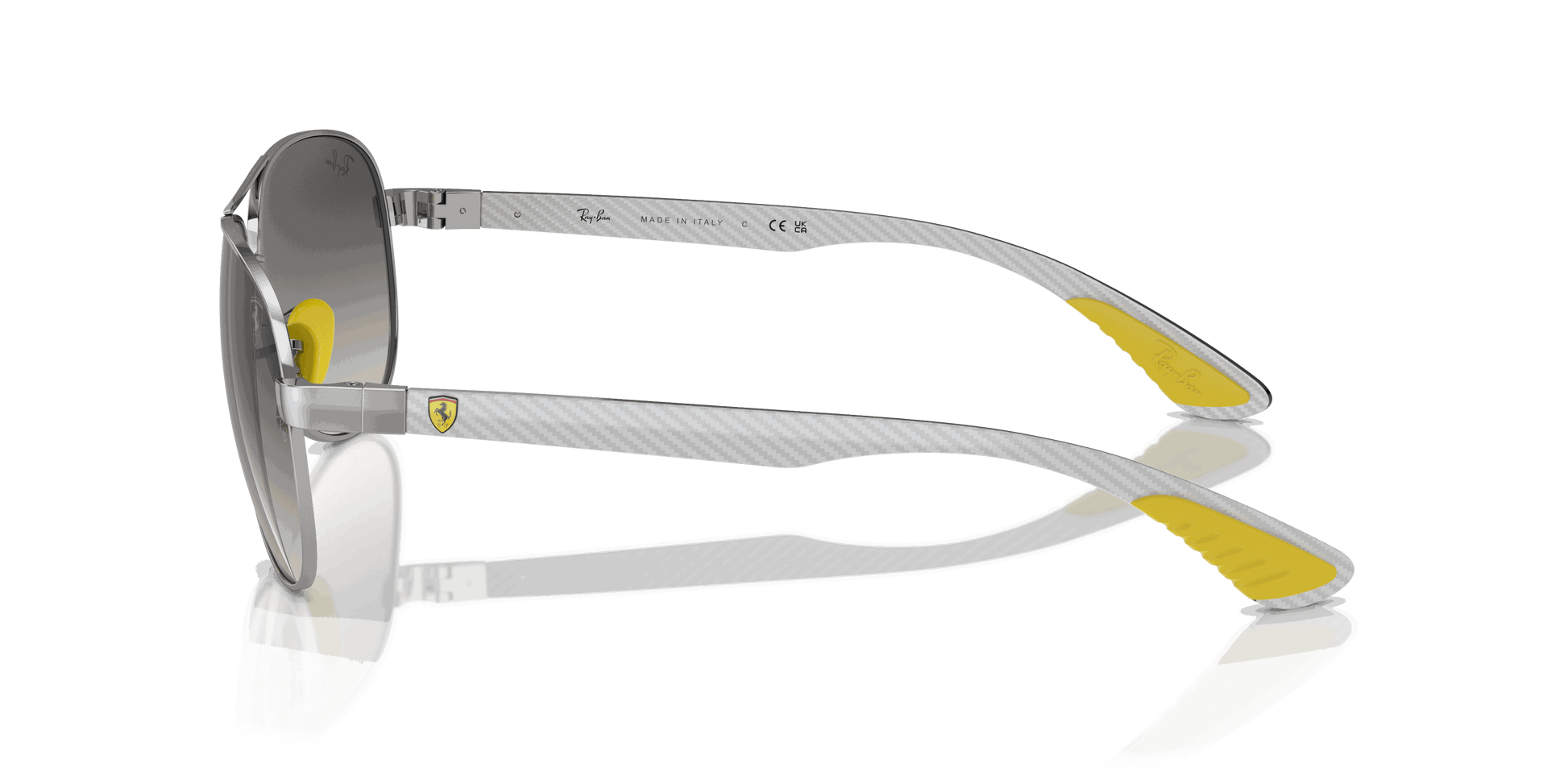 [Grey Lenses, Polished Silver Frame]