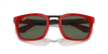 [Dark Green Lenses, Polished Red Frame]