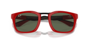 Dark Green Lenses, Polished Red Frame