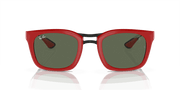 Dark Green Lenses, Polished Red Frame