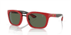 [Dark Green Lenses, Polished Red Frame]