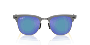 Polarized Grey Mirror Blue Lenses, Matte Brushed Grey On Gunmetal Frame