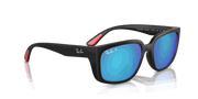 Green Mirror Blue Polar Lenses, Matte Black Frame