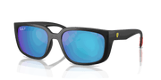 Green Mirror Blue Polar Lenses, Matte Black Frame