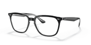 Clear Lenses, Polished Black On Transparent Frame