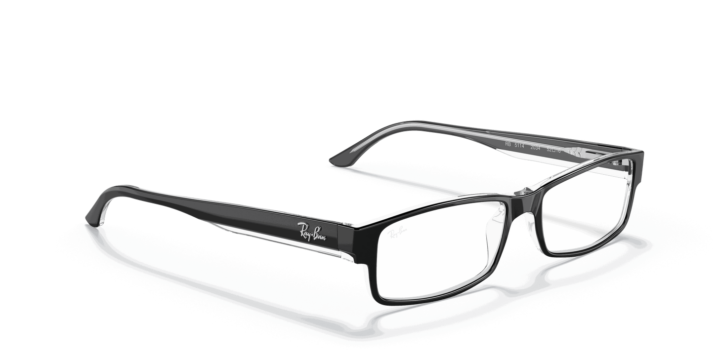 [Clear Lenses, Polished Black On Transparent Frame]