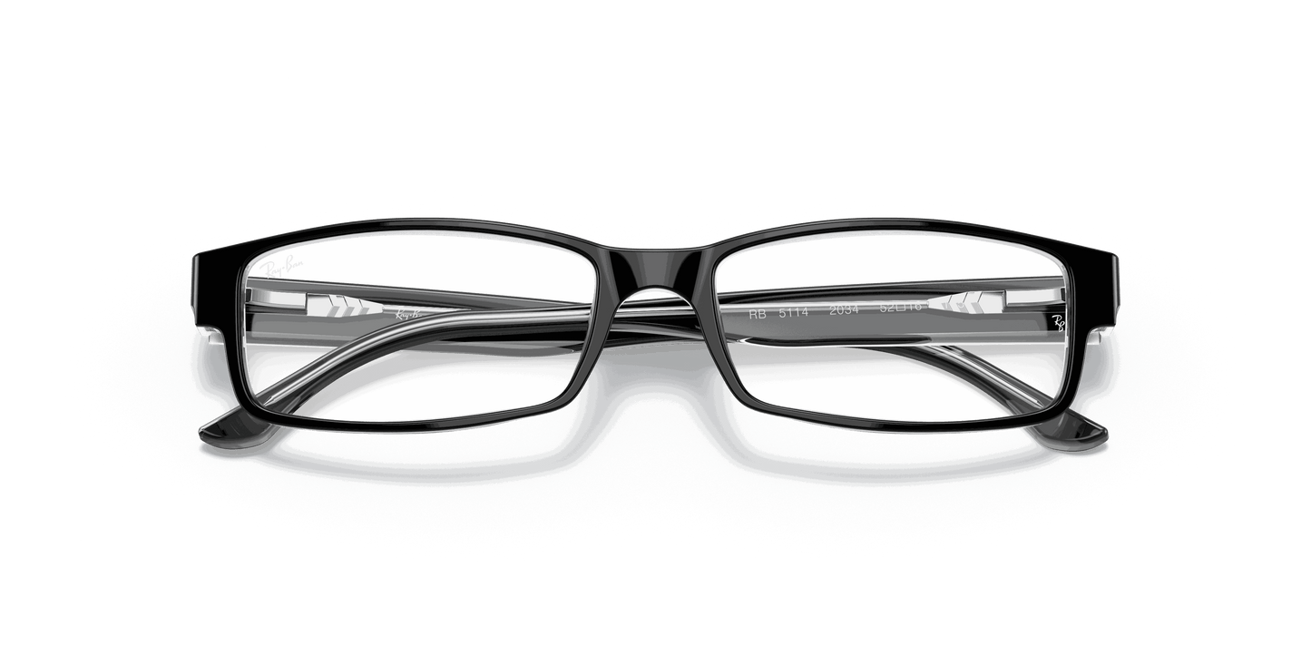 [Clear Lenses, Polished Black On Transparent Frame]