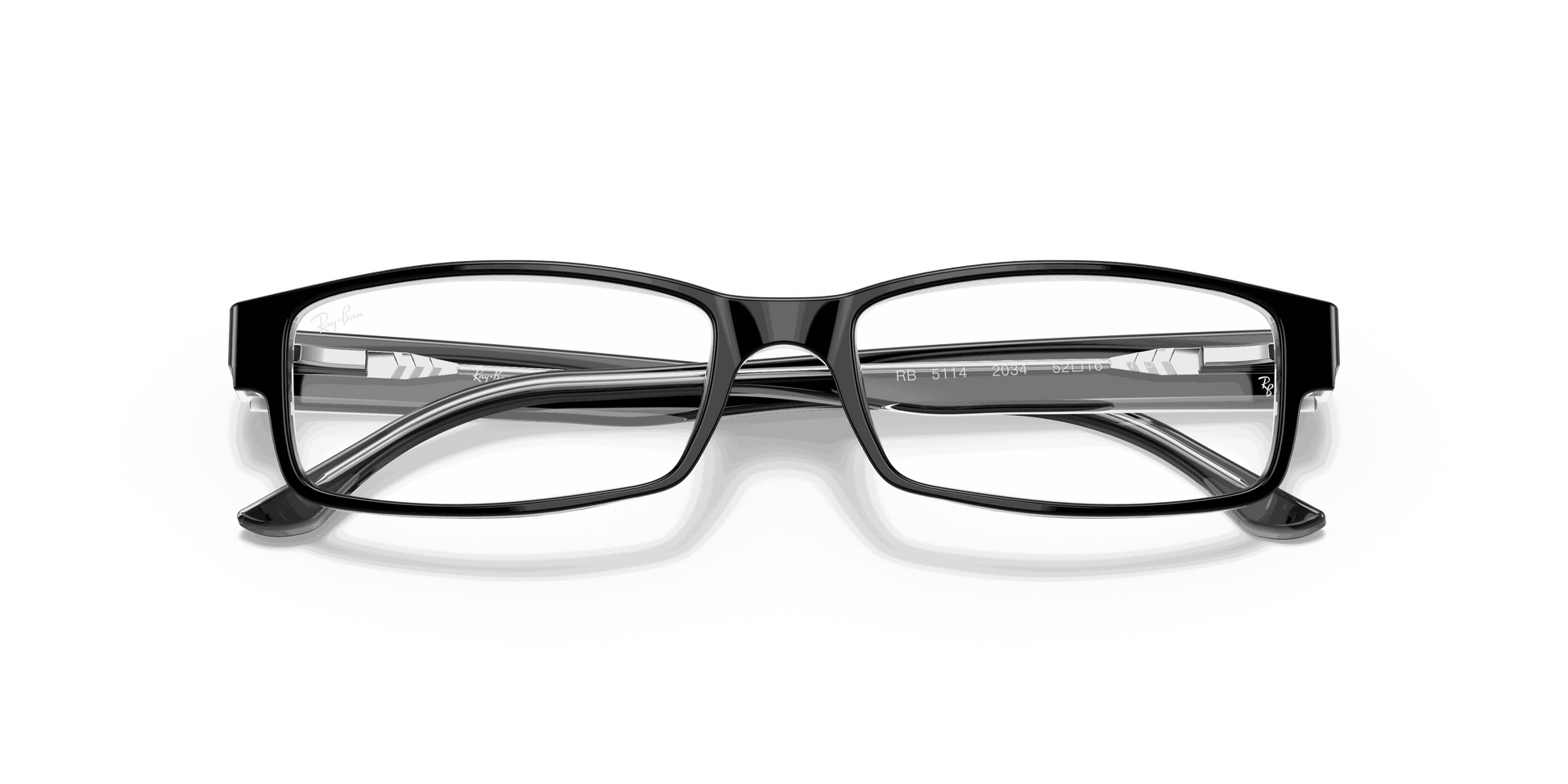 [Clear Lenses, Polished Black On Transparent Frame]