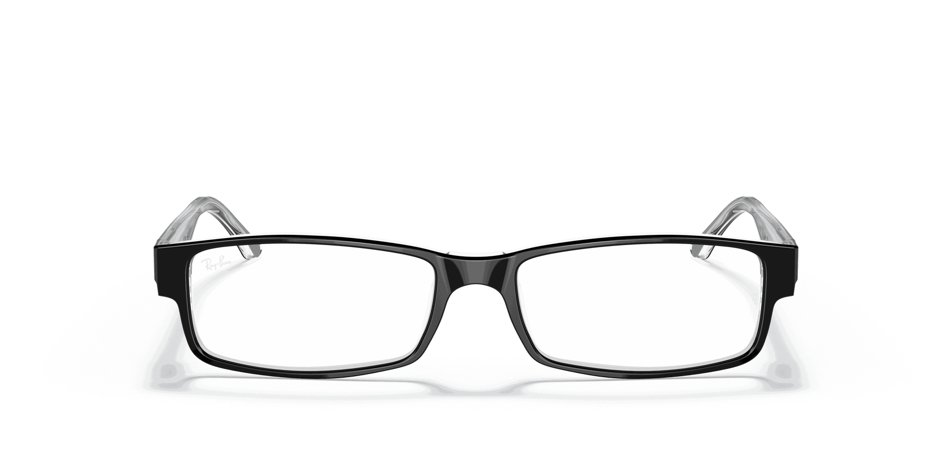 [Clear Lenses, Polished Black On Transparent Frame]