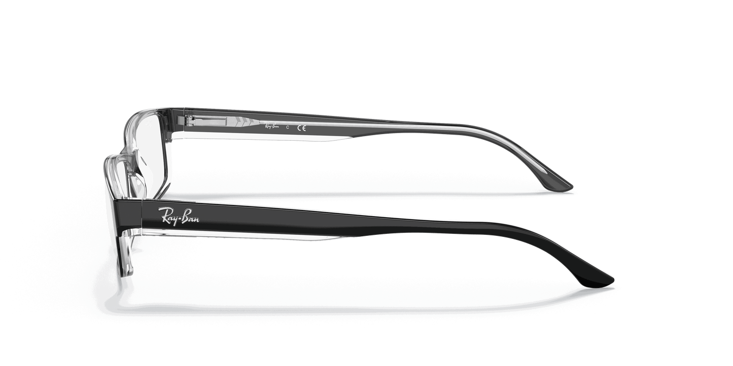 [Clear Lenses, Polished Black On Transparent Frame]