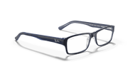 Clear Lenses, Polished Blue Frame