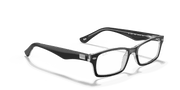 Clear Lenses, Polished Black On Transparent Frame