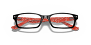 Clear Lenses, Polished Black On Red Frame