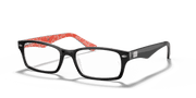 Clear Lenses, Polished Black On Red Frame