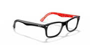 Clear Lenses, Polished Black On Red Frame