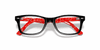 [Clear Lenses, Polished Black On Red Frame]