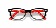 Clear Lenses, Polished Black On Red Frame