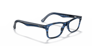 Clear Lenses, Polished Striped Blue Frame