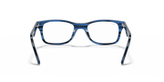 Clear Lenses, Polished Striped Blue Frame