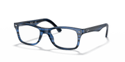 Clear Lenses, Polished Striped Blue Frame