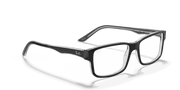 Clear Lenses, Polished Black On Transparent Frame