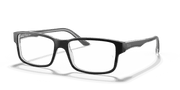 Clear Lenses, Polished Black On Transparent Frame