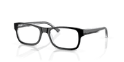 Clear Lenses, Polished Black On Transparent Frame