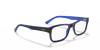 [Clear Lenses, Polished Black On Blue Frame]