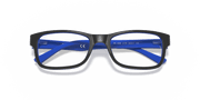 Clear Lenses, Polished Black On Blue Frame